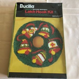 Vintage Bucilla “Christmas Bells” Wreath Latch Hook Kit